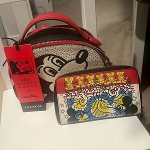 Coach Disney x Keith Haring Collaboration bag and wallet.